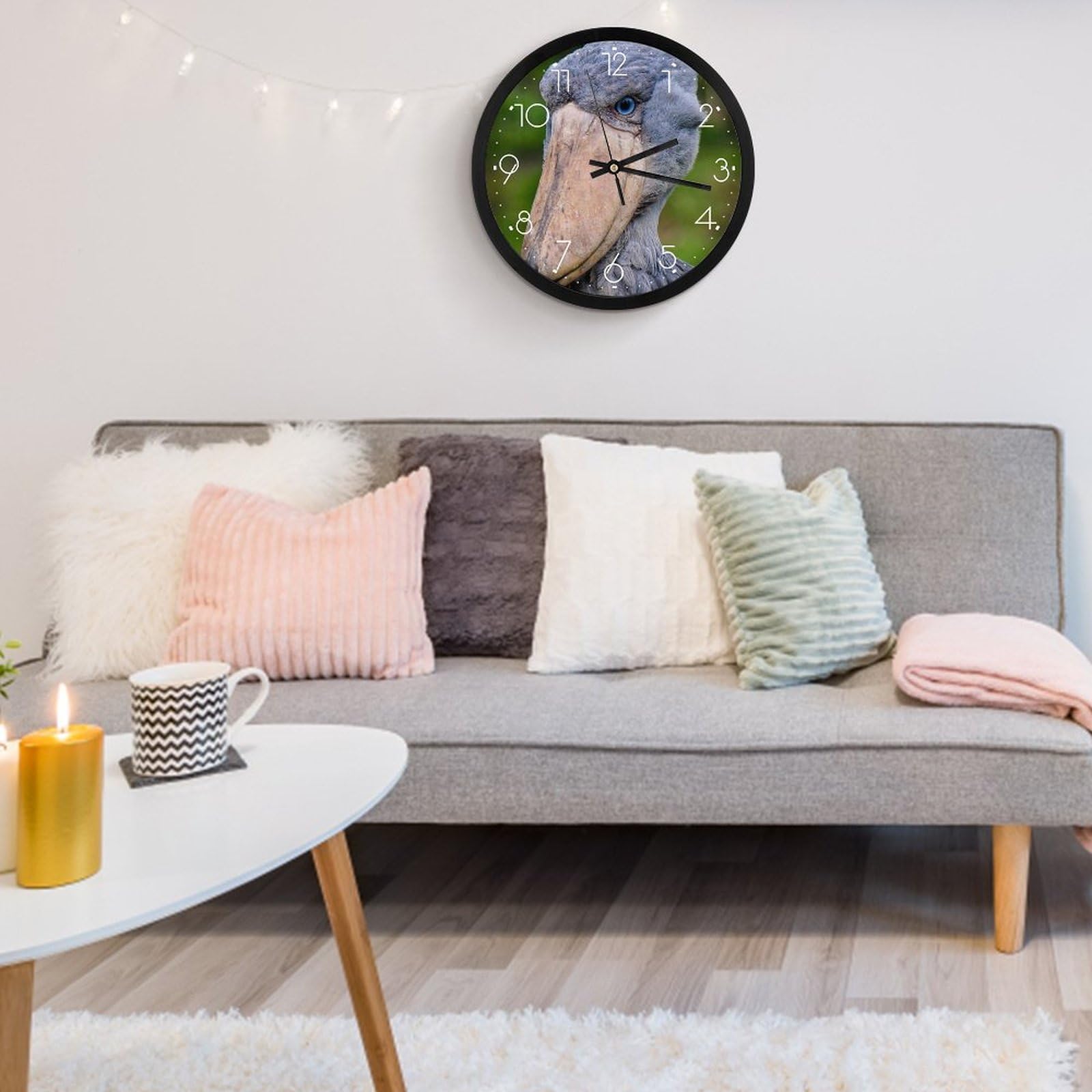 Amazon.co.jp: 鳥類 ハシビロコウ 壁掛け時計 かけ時計 置き時計 連続